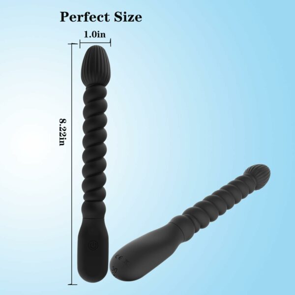 Vibrating Rechargeable 7-Inch Spiral Anal Plug Sex Toy